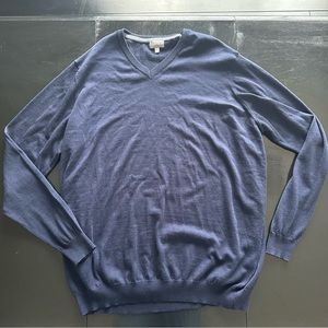 Thomas & Dean 2X XXL Oversized Dad Blue Sweater V-Neck